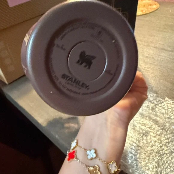 Stanley Brown and Gold Monogram Quencher Travel Tumbler - Picture 5 of 6